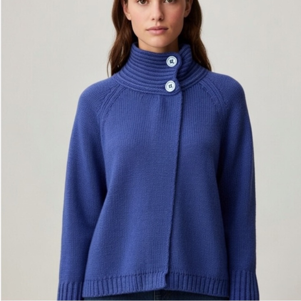 OLD NAVY Navy Blue High Collar Sweater Jacket